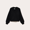 Pull col v manches longues noir femme