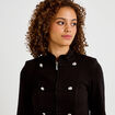 Veste ajust&eacute;e manches longues noir femme