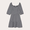 Robe &eacute;vas&eacute;e manches 3/4 blanc femme
