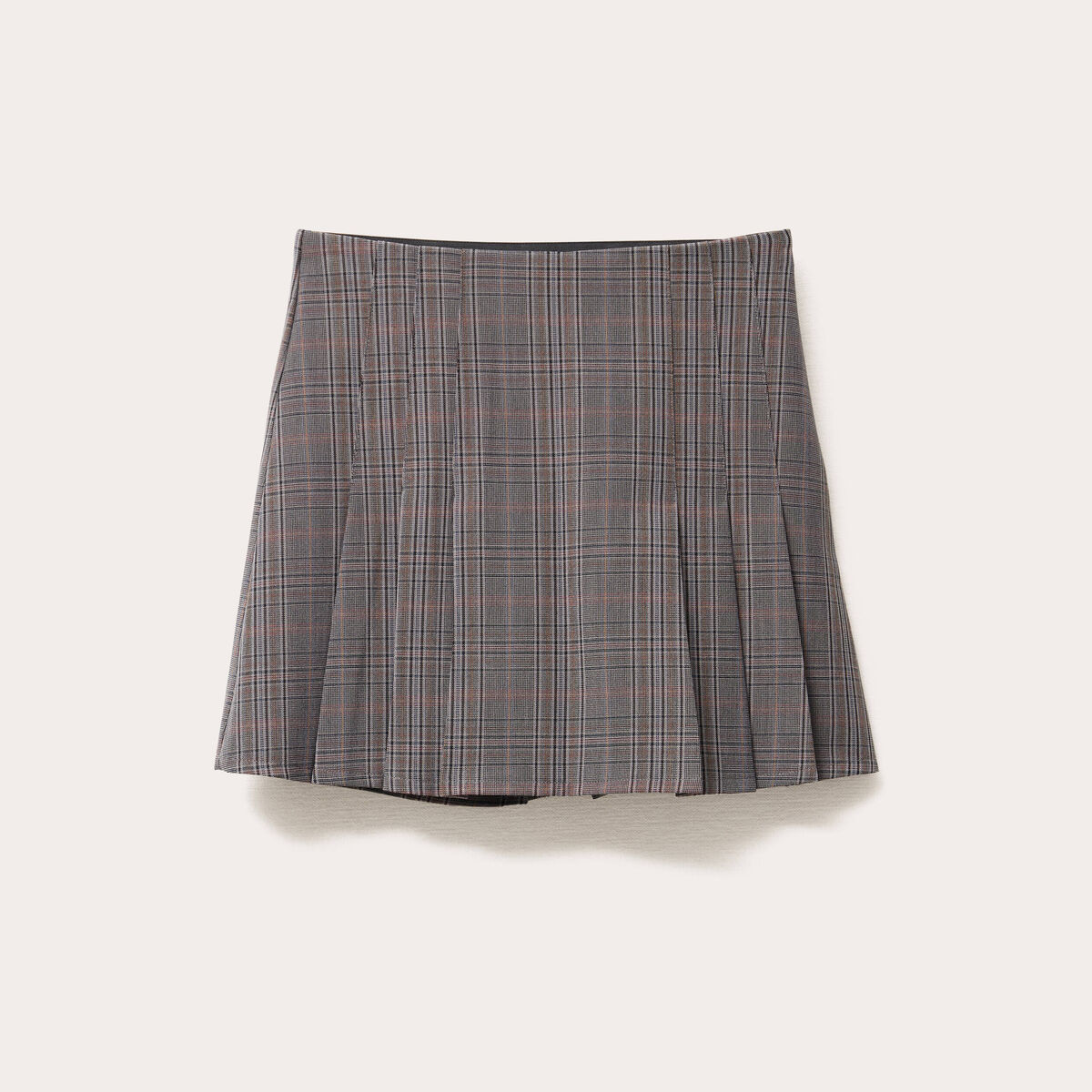 Jupe &eacute;vas&eacute;e avec plis gris fonc&eacute; femme