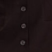 Jupe droite boutonn&eacute;e noir femme