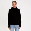 Pull avec col roul&eacute; noir femme
