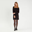 Robe &eacute;vas&eacute;e dos ouvert noir femme