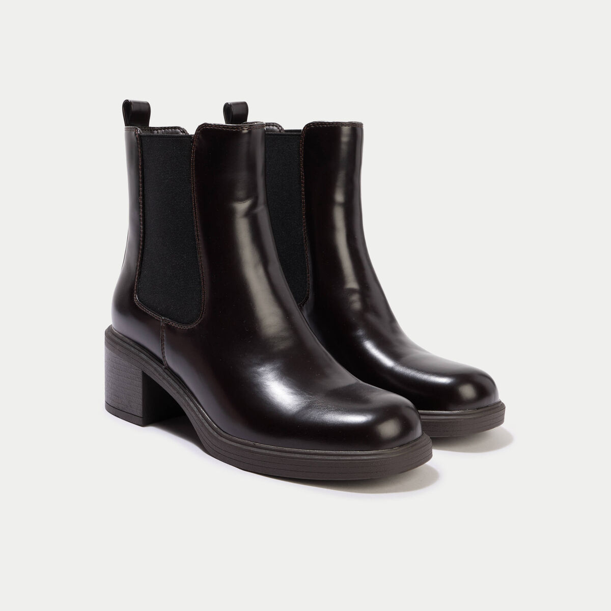 Bottines &agrave; talon marron femme