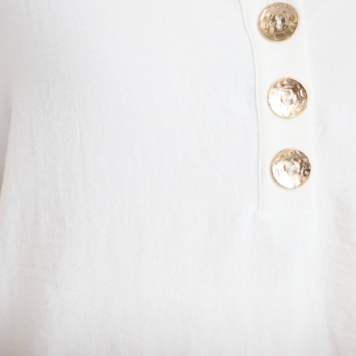 Blouse manches longues ecru femme
