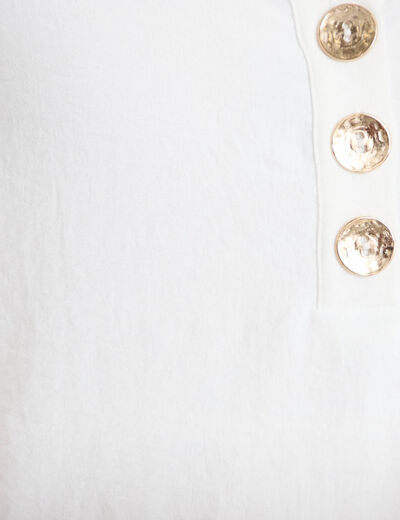 Blouse manches longues ecru femme