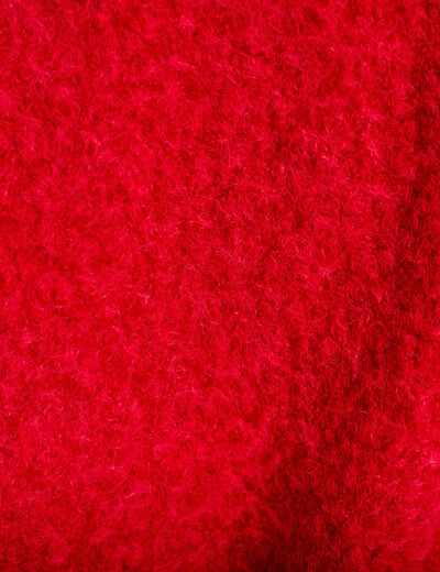 Gilet sans manches col montant rouge femme