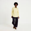 Chemise oversize manches longues jaune femme