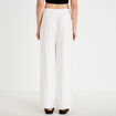 Pantalon bootcut taille standard ecru femme