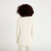 Veste cintr&eacute;e manches longues ecru femme