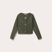 Veste effet polaire vert kaki femme