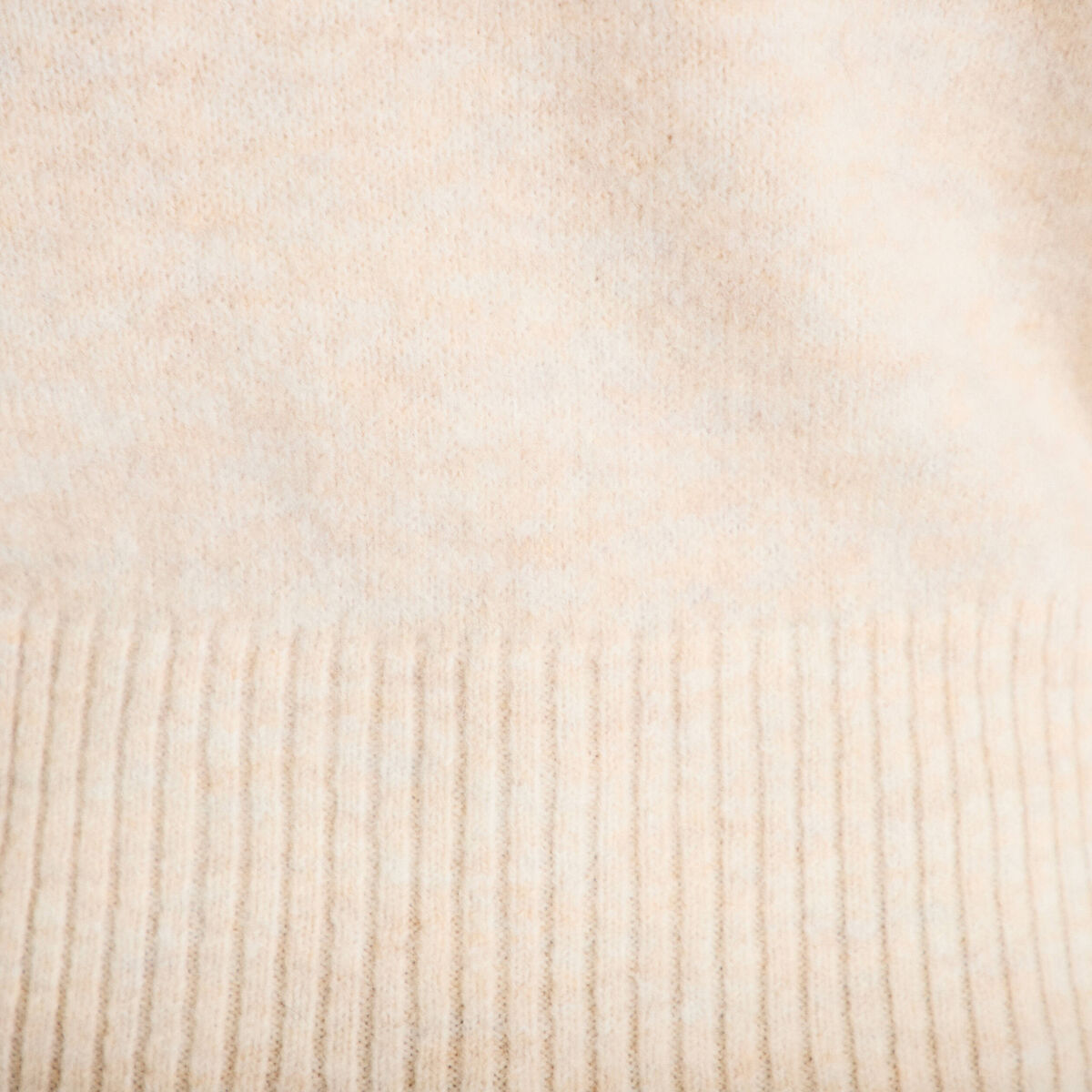 Pull col bateau beige femme