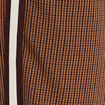 Pantalon large bandes c&ocirc;t&eacute;s marron fonc&eacute; femme