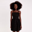Robe effet boule &agrave; bretelles amobiles noir femme