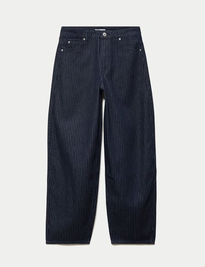 Jean mom denim brut femme