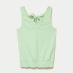 D&eacute;bardeur ajour&eacute; col v bas resserr&eacute; vert pastel femme
