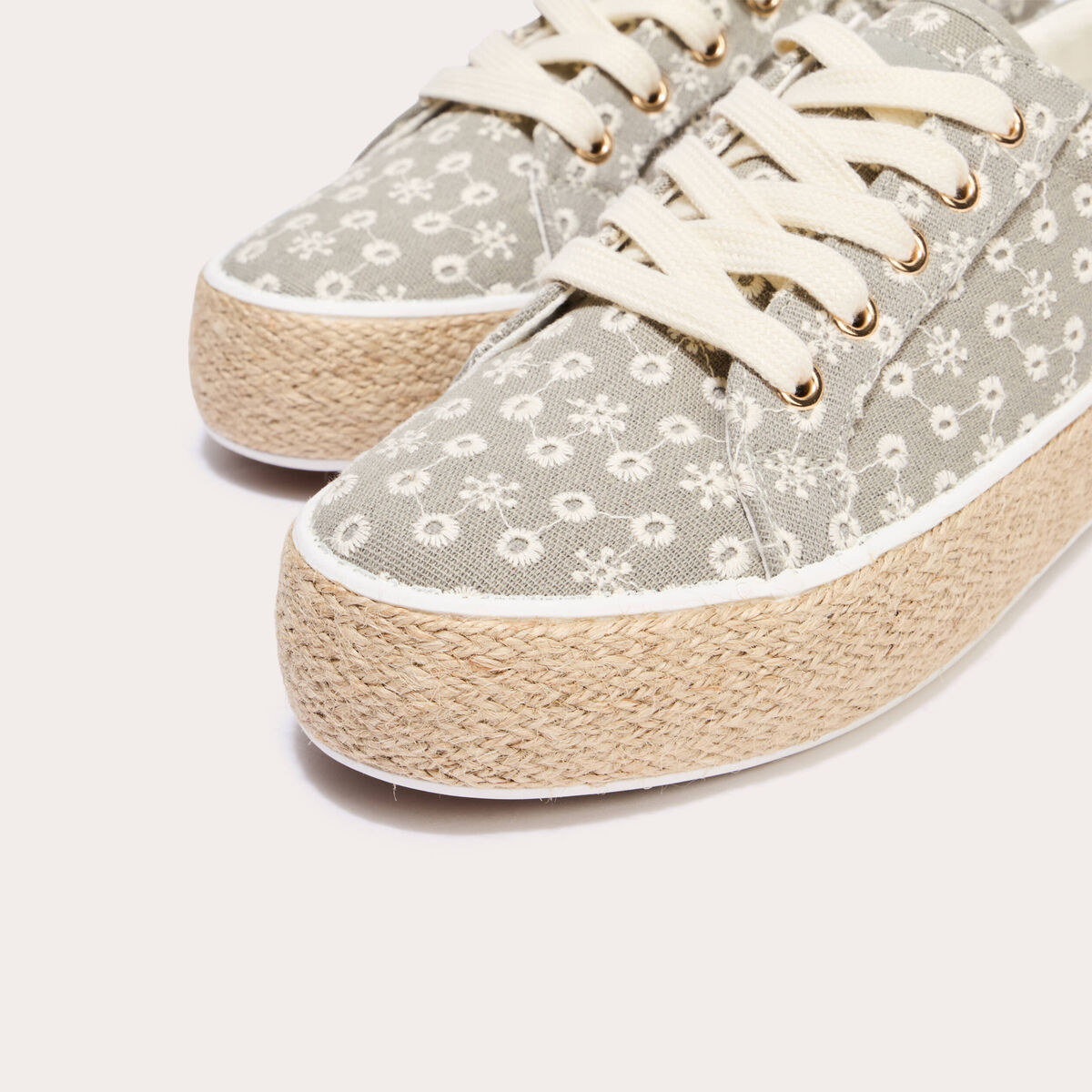 Espadrilles plates beige femme
