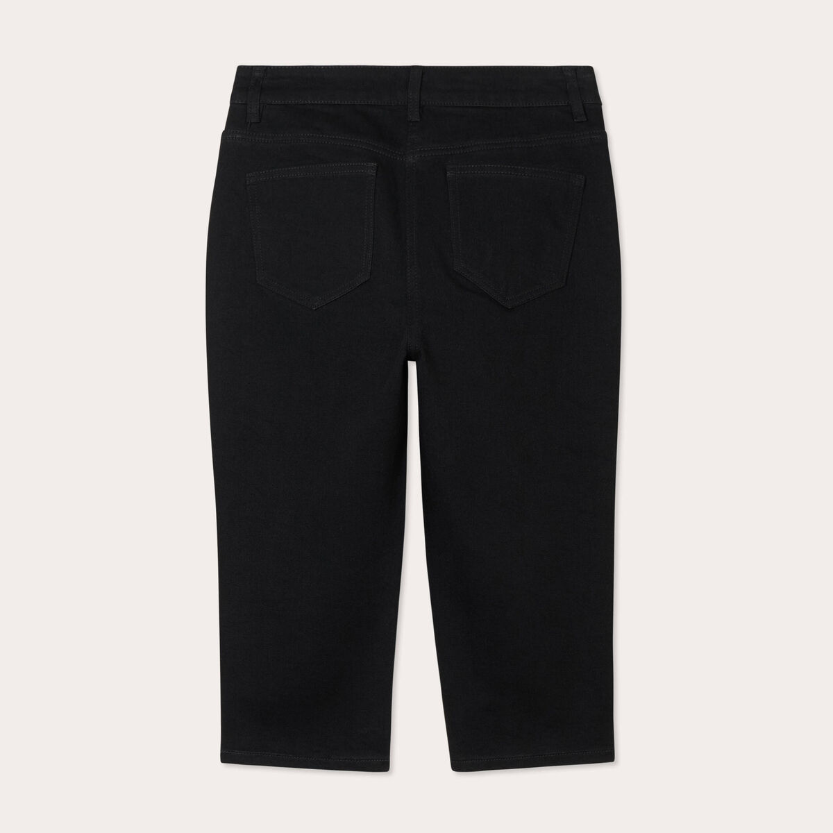 Pantacourt capri denim noir femme