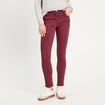 Jeans slim 5 poches violet fonc&eacute; femme