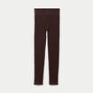 Leggings taille haute sans couture marron fonc&eacute; femme