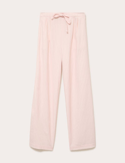 Pantalon large rose femme