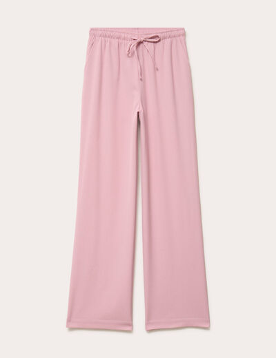 Pantalon large vieux rose femme