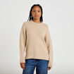 Pull manches longues beige femme