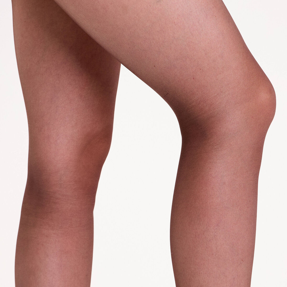 Collants semi-opaques marron fonc&eacute; femme
