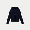 Gilet manches longues bleu marine femme