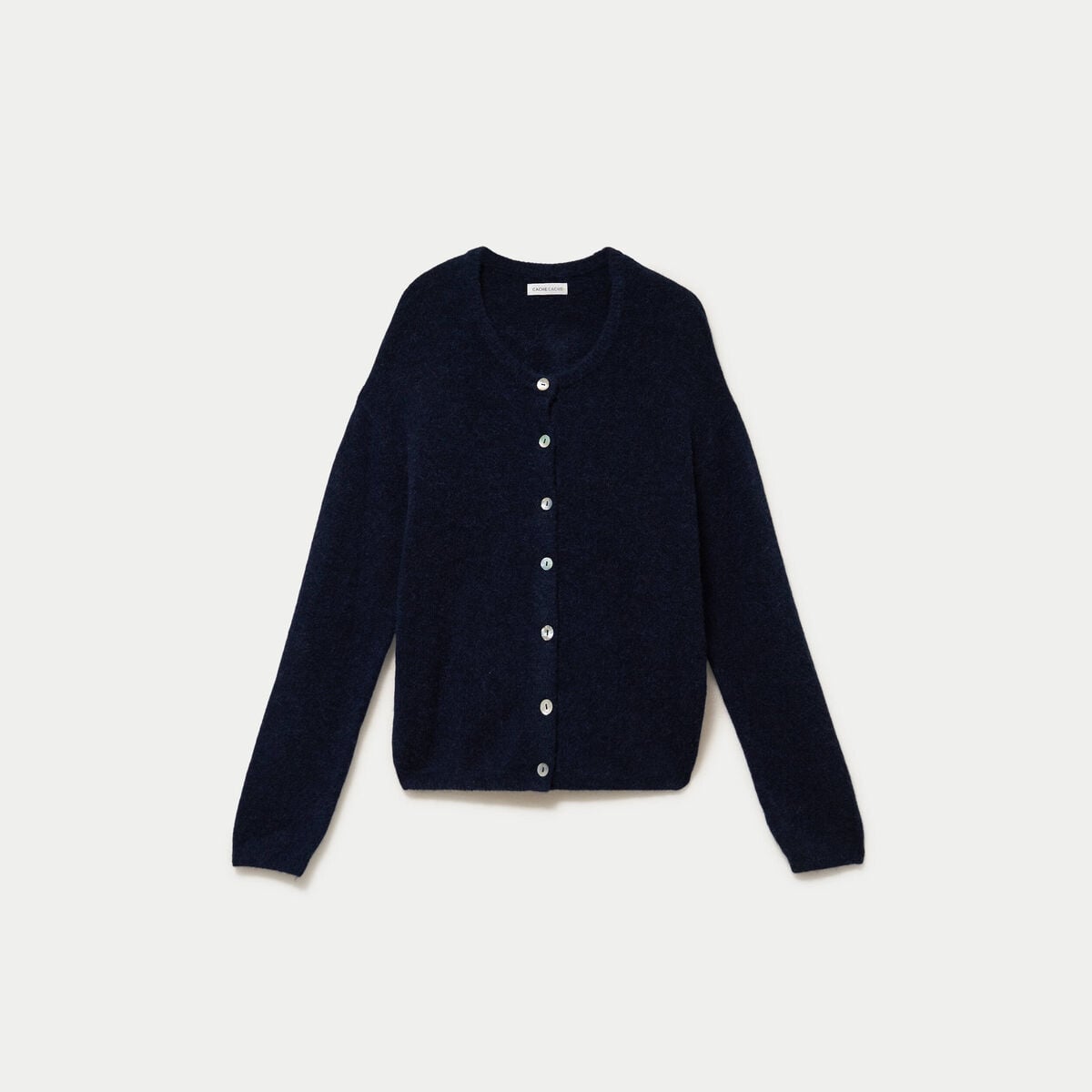 Gilet manches longues bleu marine femme