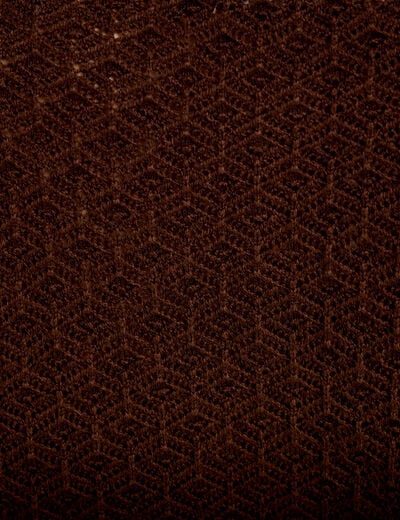 Gilet ajour&eacute; manches longues dentelle marron fonc&eacute; femme