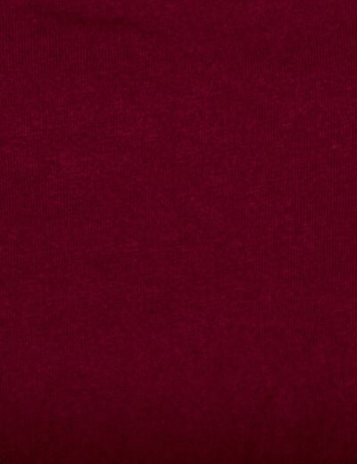 T-shirt col rond manches courtes bordeaux femme