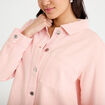 Surchemise oversize col classique rose clair femme
