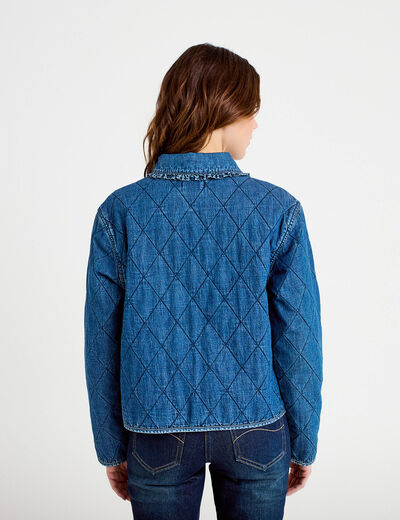 Veste en jean manches longues denim stone femme