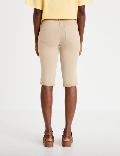 Pantacourt taupe femme