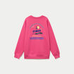 Sweat col rond manches longues rose fushia femme