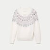 Pull manches longues ecru femme