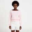 Pull ample manches longues fin rose clair femme