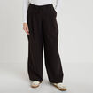 Pantalon large fluide noir femme