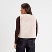 Gilet r&eacute;versible sans manches ivoire femme