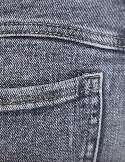 Jean skinny push-up taille standard denim gris clair femme