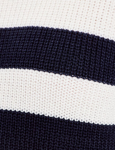 Pull col bateau ecru femme