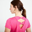 T-shirt noeuds dos rose fushia femme