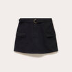 Jupe-short trap&egrave;ze courte noir femme