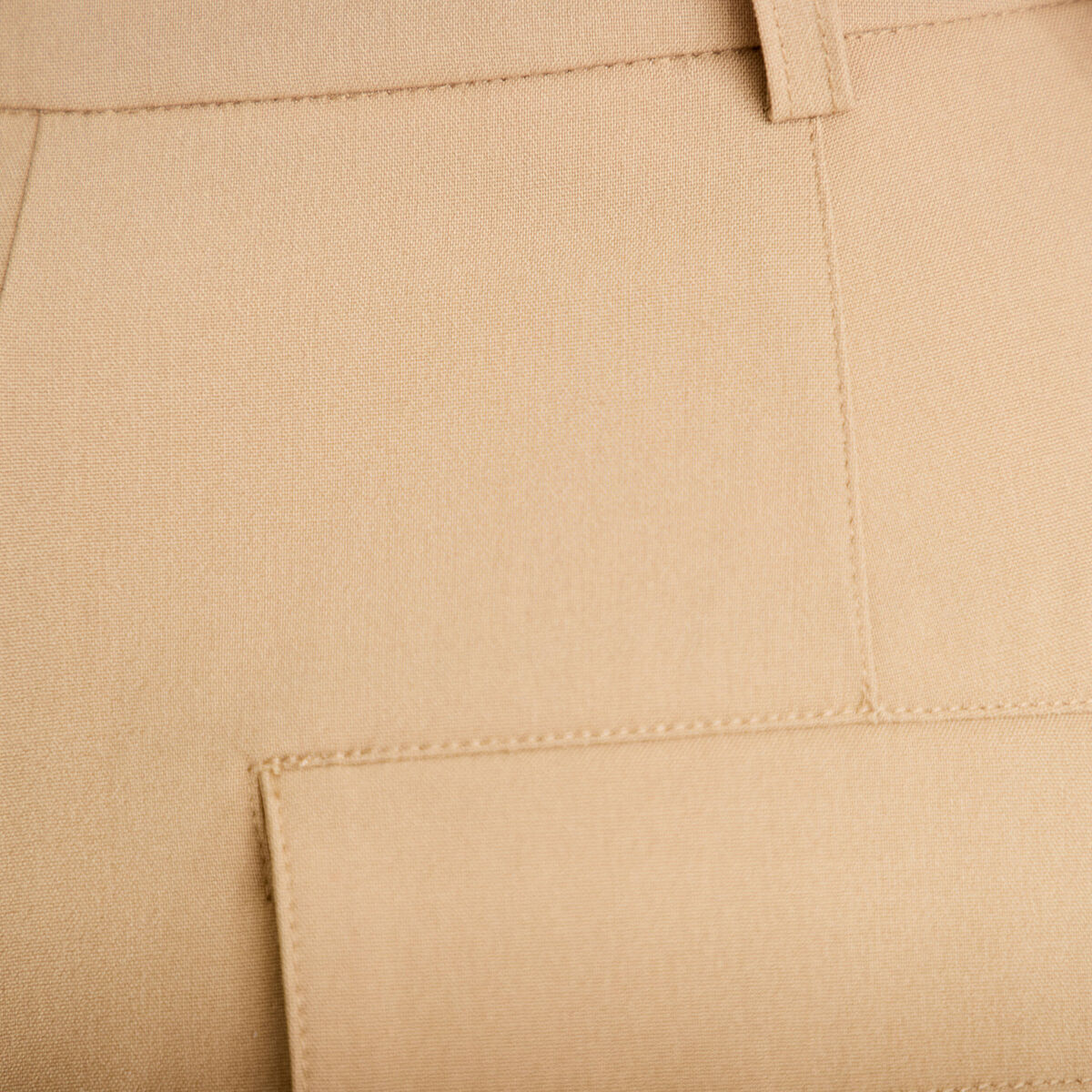 Pantalon barrel beige femme