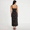 Robe d&eacute;collet&eacute; bretelles aspect dentelle noir femme