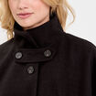 Poncho col am&eacute;ricain noir femme
