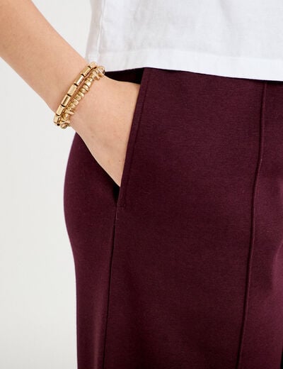 Pantalon large style jogging prune femme