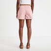 Short chino ceintur&eacute; rose pastel femme