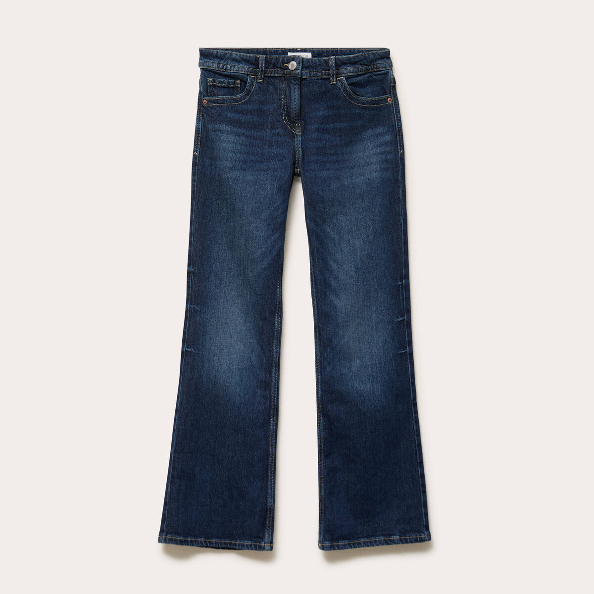 Jean bootcut taille basse denim stone femme